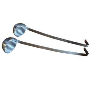 2 Stainless Steel 9” Handled 1oz Scoops Made In Korea